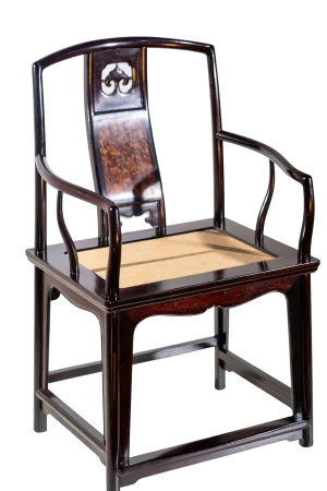 Southern Official's Hat Armchair Inlaid with Cherry Wood